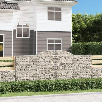 Vidaxl - Arched Gabion Baskets 7 pcs 300x50x120/140 cm Galvanised Iron