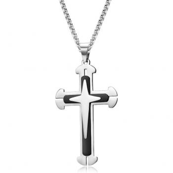 Colgante Cruz de Acero Inoxidable 24’’ – Collar Masculino