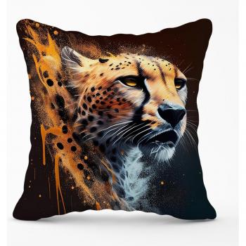 Cheetah Face Splashart Outdoor Cushion - 45cm