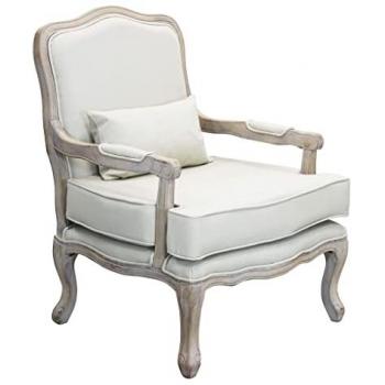 Milani Home - Poltrona Vintage in Tessuto di Design Moderno Beige 64x72x92 cm