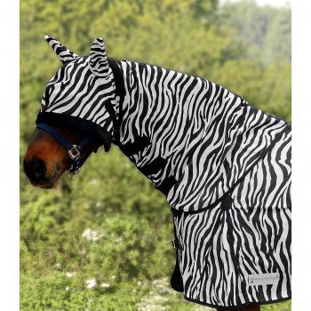 Waldhausen Fliegenhalsdecke Zebra – Schwarz/Weiß – VB