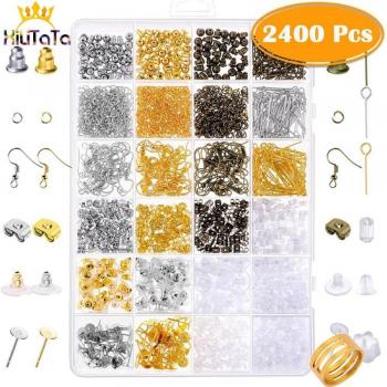Suministros para Joyería DIY - 2400 Unidades de Ganchos y Alfileres