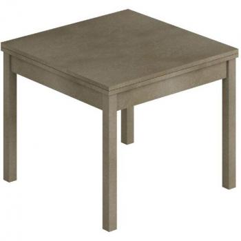 Tavolo de mesa de comedor rectangular con apertura tipo libro, tono arcilla H77x90x90 cm