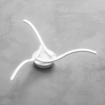 Plafoniera Moderna Tessa Alluminio e Silicone Bianco LED 23W 3K
