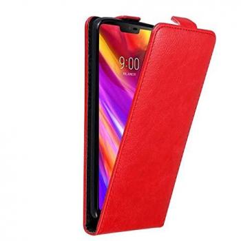 Cubierta Protectora Estilo Flip Rojo Manzana para LG G7 ThinQ