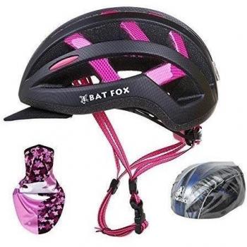 Casco de bicicleta violeta y negro BATFOX