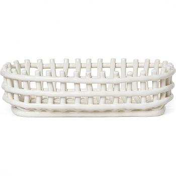 Ferm LIVING Cesto in ceramica fatto a mano Nalan