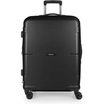 Gabol Hartschalen-Trolley Bari, mittel, erweiterbar, 4 Rollen, TSA-Verschluss, schwarz