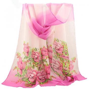 Blossom Breeze Silk Chiffon Handkerchief