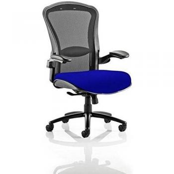Dynamic Synchro Tilt Heavy Duty Chair Height Adjustable Arms Houston Heavy Duty Black Back, Stevia Blue Seat High Back