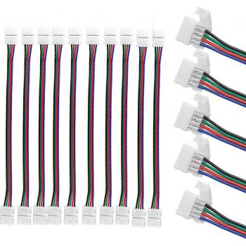 Tira LED 5050 RGBW 10mm 4 Pin con Cable