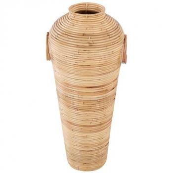 Elatia 70 cm Natural Rattan Decorative Vase - Boho Rustic Style