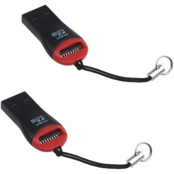 2PCS USB 2.0 Micro SD SDHC TF Flash Memory Card Reader Mini Adapter