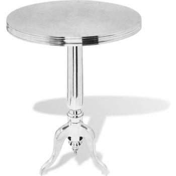 Prolenta Premium - Mesa Redonda Auxiliar de Aluminio Plateado