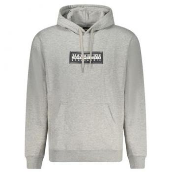 Napapijri Sweatshirt Grauer Herren Hoodie Gefütterter Pullover S