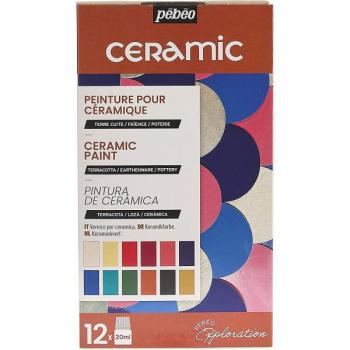 Set de pinturas cerámicas PEBEO 20 ml - 12 colores