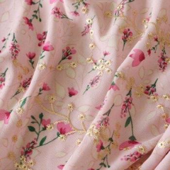 100cm Floral Pattern Chiffon Fabric for Children's Dresses