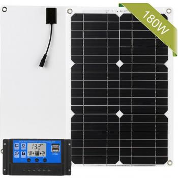 12V Off-Grid Solar Panel Kit 180W with Charge Controller