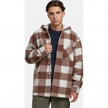 Giacca Urban Classics a Quadri Beige/Rame 5XL
