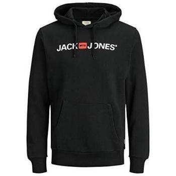 Jack & Jones Felpa Con Cappuccio Logo Nero 2XL