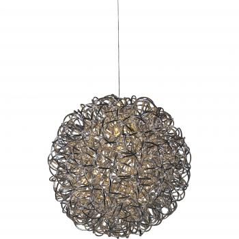 LED Weihnachtskugel AM DESIGN, Ø:50cm, silberfarben, Geflecht