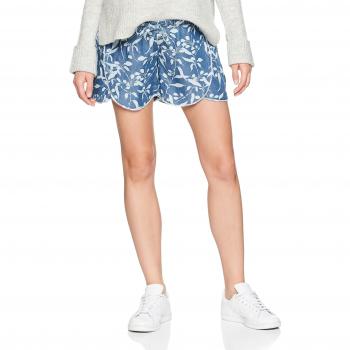 MAMALICIOUS Mljuliana Pantalones Cortos Woven A, premamá, Azul (Chambray Blue AOP: Bright White), Talla 40