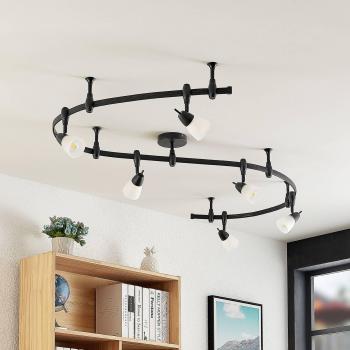 Système de rail lumineux flexible Prios Orvilio noir
