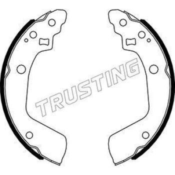 TRUSTING 111.254 Conjunto de Zapatas de Frenos de Alta Resistencia