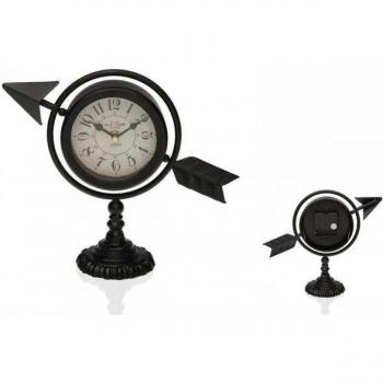 Vintage Tischuhr Retro Look Schwarz