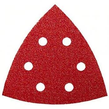Bosch 2609256A49 Feuilles abrasives pour Ponceuses Delta Diamètre 93 mm Nombre de trous 6 Grain 60 Lot de 5 feuilles