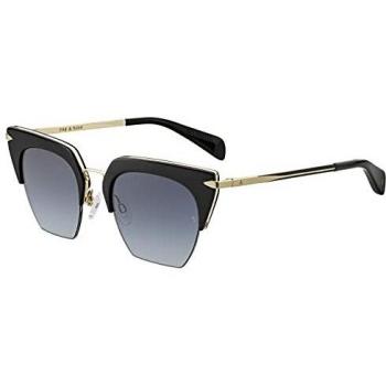 Rag & Bone Rnb 1007/S Sonnenbrille – Dunkelgrau Farbverlauf Gläser Schwarz Gold