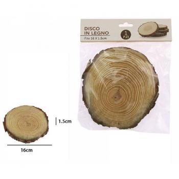 Disco de Madera Redondo Decorativo para Ornamentación del Hogar 16x1.5 cm