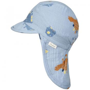 Gorra de Visera con Protección para el Cuello Dinosaurio Azul Claro