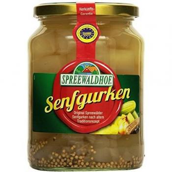 X Spreewaldhof Original Spreewälder SENFGURKEN 670g Glas Versand 0€