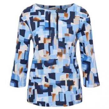 Rabe Gemusterte Sweatjacke – Kordelzug, leichtes Material