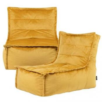 Sofá Modulable Puf Terciopelo Amarillo Ocre