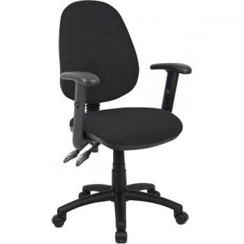 Vantage 100 2 lever PCB operators chair with adjustable arms - black
