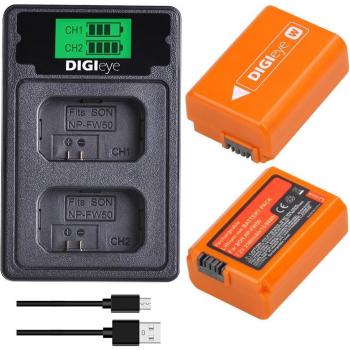 NP-FW50 2160mAh Battery & Charger Kit for Sony NEX‑5/NEX‑7