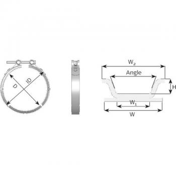 Pièce de serrage échappement DINEX 68858