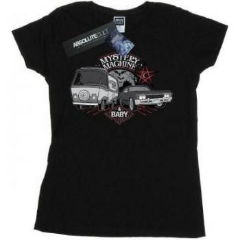 T-shirt nera Scoobynatural Mystery Machine per donna e bambino