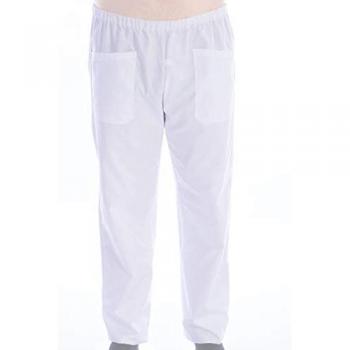 Pantaloni Bianchi in Cotone e Poliestere per Professionisti XXXL
