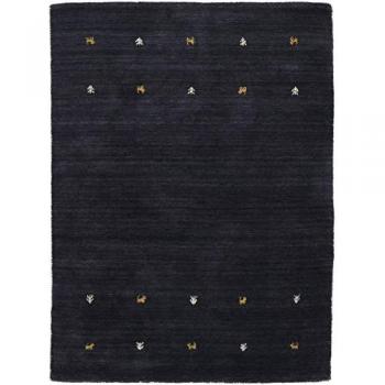 Carpetfine Wollteppich »Gabbeh Uni«, rechteckig, 15 mm Höhe, reine Wolle, handgewebt, Gabbeh Loom Tiermotiv, auch als Läufer