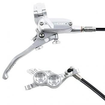 Silver Pulse Disc Brake Lever – E4 Series, Black Hose, Right-Handed
