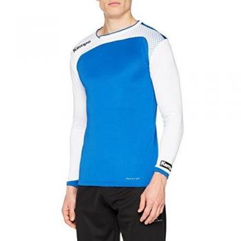 Camiseta de manga larga Kempa Emotion, Hombre, Multicolor (Azul/Blanco), 2XL