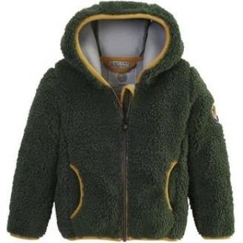 Chaqueta de lana infantil con capucha Verde Bosque