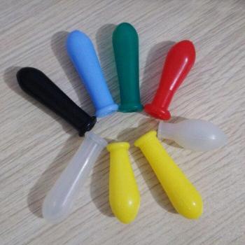 Silicone Dropper Caps with Thick Rubber Tips for 1ml Pipettes, 50 Pieces