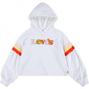 Sudadera con capucha Levi's para niña en color blanco