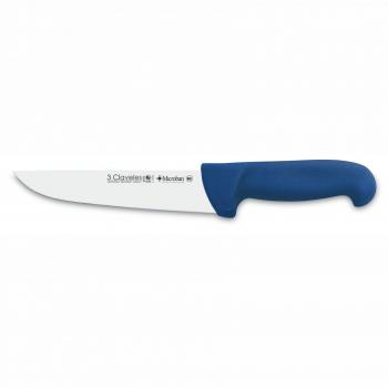 Cuchillo carnicero de 18 cm con mango azul – 3 Claveles Proflex 8052