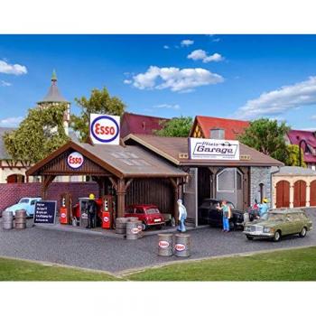 Vollmer 45599 H0 Reparaturwerkstatt Pfizis Garage mit Tankstelle