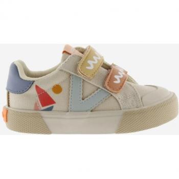 Baskets Victoria multicolores à scratchs motifs géométriques BEIGE 26 MALE